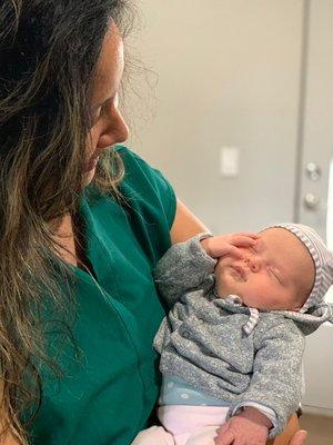 Couldn't resist another picture of this adorable baby. I'm so grateful to have been at her embryo transfer and her big brother's too.