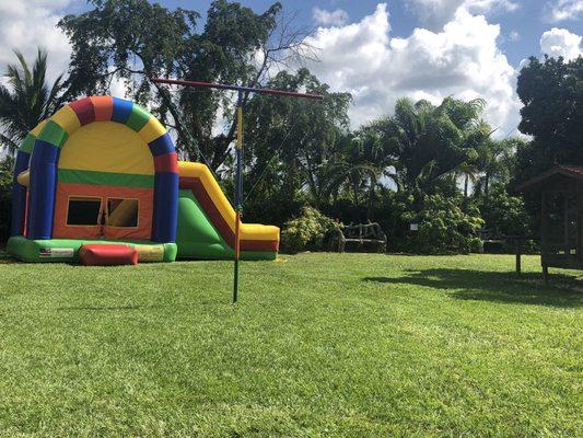 Bounce house brought in for event