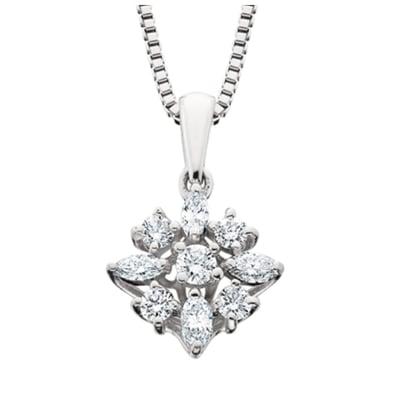 This is a unique Diamond Cluster pendant!