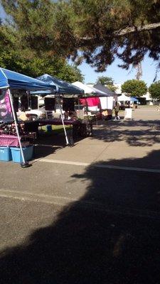 Some of the stalls at the Farmer's Market. More room for more vendors.