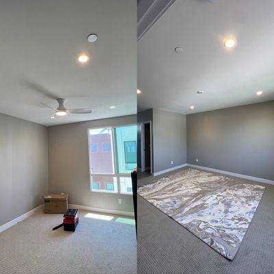 Recessed lights with treatment as if your home where our own