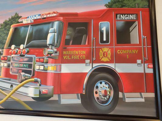 Local Warrenton Fire Engine mural. Nice touch.