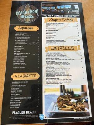 New menu