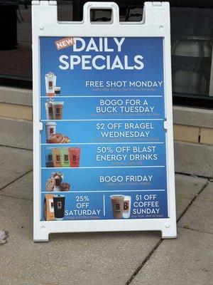 Daily specials summer 2023