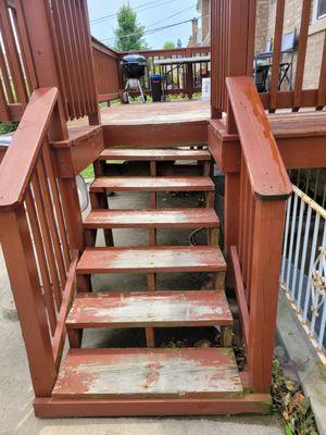 Old steps that needed replacement