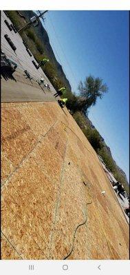 Plywood replacement on a commercial roof