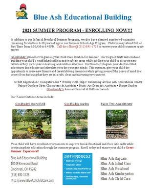 Summer program enrollment is now open. Space is limited.