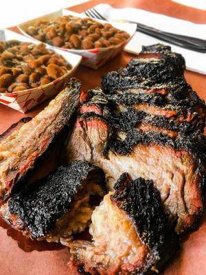 Brisket and a double order of beans