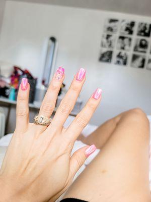 80's barbie nails