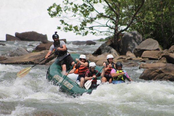 Riding the rapids on beautiful Ocoee