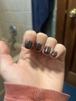 Gel nail manicure