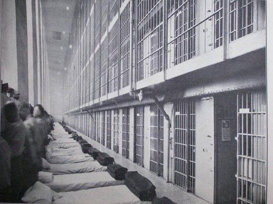 An overcrowded Cell Block