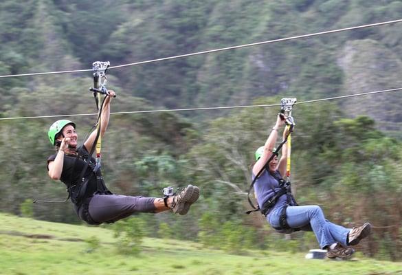 14 tandem ziplines!