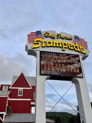 Dolly Parton's Stampede sign