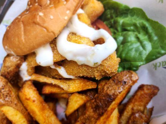 Phish Sandwich with real potatoe fries