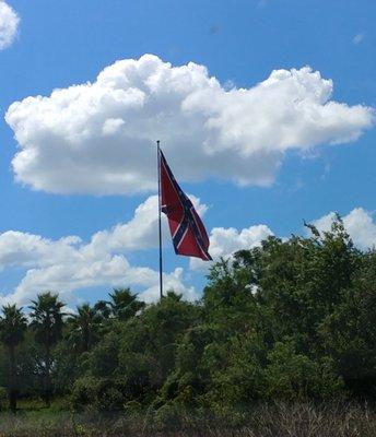 Confederate Flag flying in Brandon FL