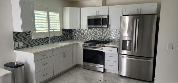 New Kitchen remodel.  Refrigerator is not new.