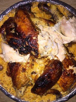 roast chicken & arroz con gandules