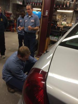 Automotive class held at shop---We love to help people