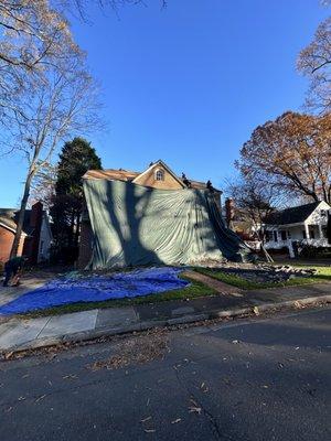 New roof installation protection