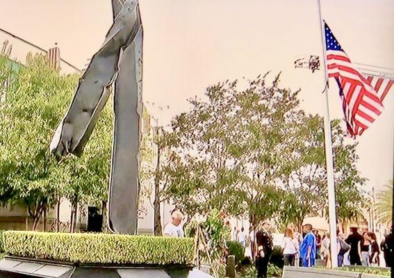 9/11/22 now Art these steel structures were part of the wreckage from the twin towers attack in NYC. Memorial to always remember