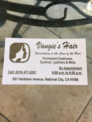 Greenie! Vangie is now over at 931 Harbison Avenue, National City, CA 91950