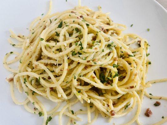 The special today was spaghetti carbonara. Very tasty!