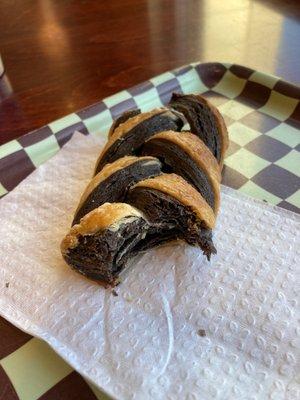 Chocolate braided pastry