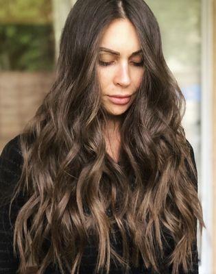 All natural brunette and layering