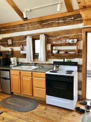 Kitchen in the Dogwood cabin