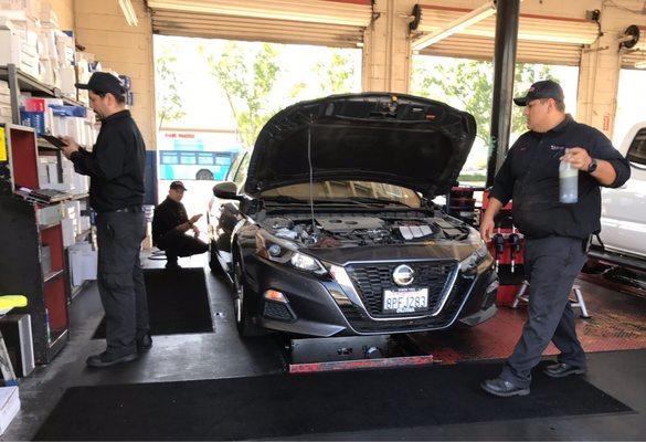 Topping off one of the fluids.