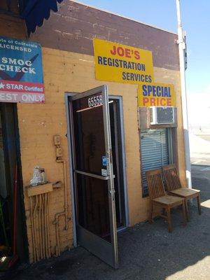 Joe's Smog & Registration is a tiny spot that handles all your auto registration and smog needs.