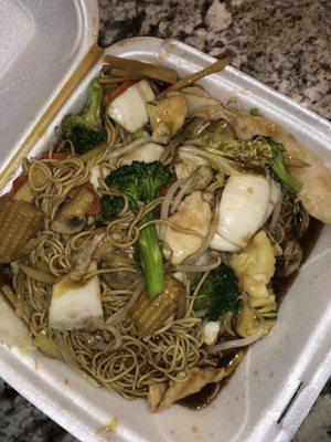 Chicken lo mein, first time trying, it was good.