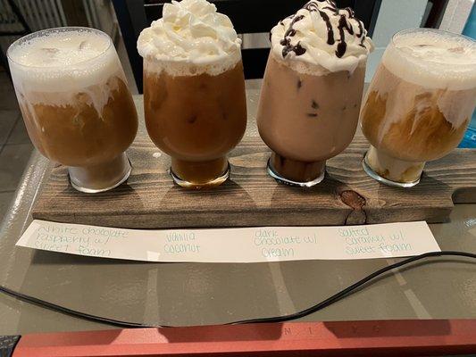 Every serving in this iced coffee flight was a delight!