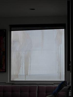 Large picture window with faulty seal