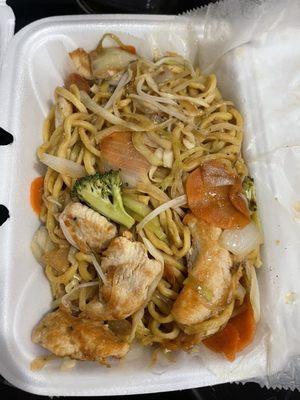 Chicken lo mein.. chicken was so hard