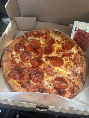 Small pepperoni pizza!