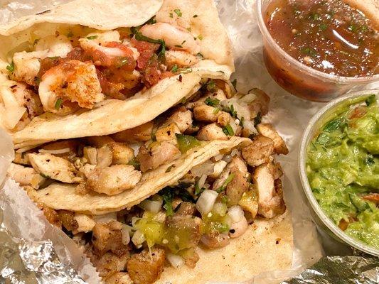 Shrimp tacos & Chicken tacos