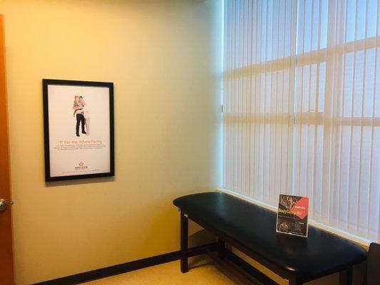 Private exam rooms