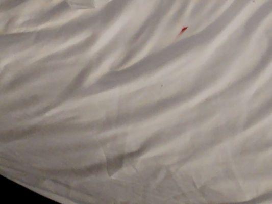 Blood on sheets