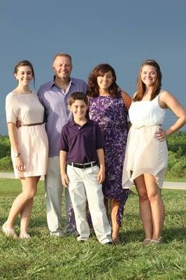 Frank and his wife, Michele, and three children, Jenny, Megan and Brady.