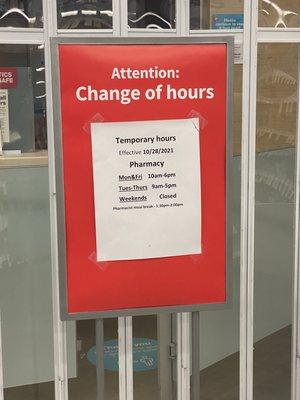 Well, can't make these times due to those being my work hours so, time to find a new pharmacy.