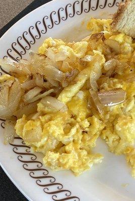 These are my eggs with the onions thrown on top.