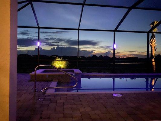 Lights by the pool