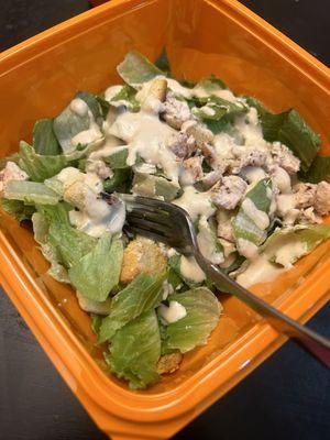 Chicken Caesar salad.