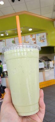 My matcha green tea blast with oatmilk and oatmilk frozen dessert