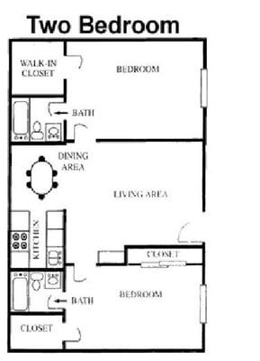 Two Bedroom/Two Bath