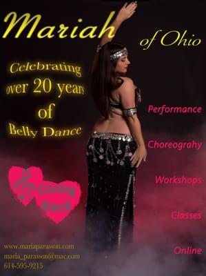 Bellydance Performance, Choreography, Workshops, Classes & Online! Ohio's very own MARIAH!