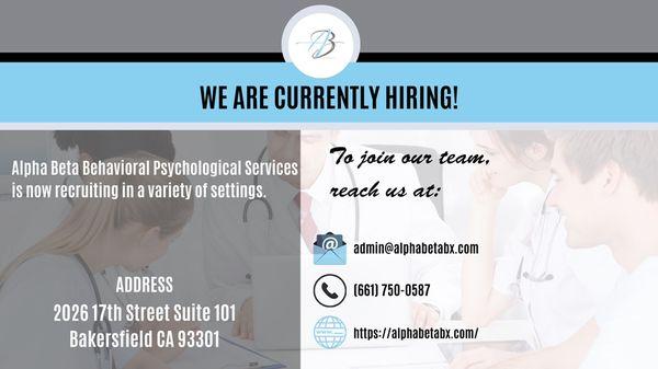 Contact us we are hiring.