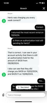 Conversation with Uber Pro Card Support